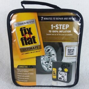 Fix a Flat Ultimate Large Tire Kit 1-Step to 100% Inflation Sealant & Pump New
